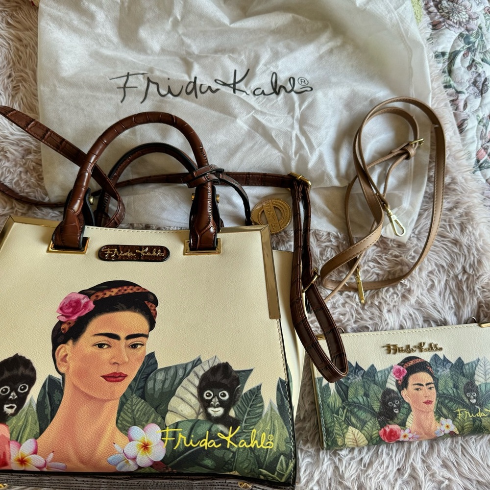 Frida Kahlo purse and wallet set